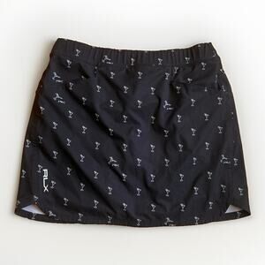 Ralph Lauren RLX Golf Skort Women Size Small Black Martini Tennis